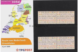 Nederland NVPH M335d (PZM335d) Postfris Postzegelmapje Spreek je moerstaal 2006