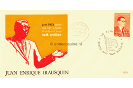 Nederlandse Antillen (Windroos) NVPH E72 (E72Wb) Onbeschreven 1e Dag-enveloppe 10de sterfdag Minister Juan Enrique Irausquin 1972