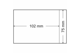 Lindner Pergamijn enveloppe 75 x 102 mm + 16 mm klep (Lindner 704) Per 500 stuks