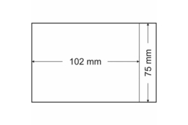 Lindner Pergamijn enveloppe 75 x 102 mm + 16 mm klep (Lindner 704) Per 100 stuks