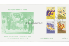 Nederlandse Antillen (SE-serie) NVPH E183 (E183S met nr. E179) Onbeschreven 1e Dag-enveloppe Sport 1986
