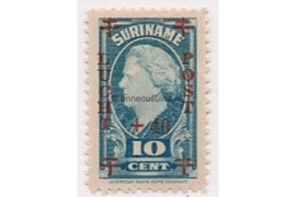 Suriname NVPH LP27 Ongebruikt (10+40 ct op 10 ct) Mercurius Overdrukken 1945