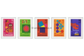 Suriname NVPH 586-590 Postfris Kinderzegels 1972 onderwijs