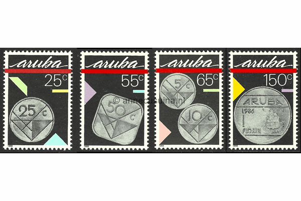 Aruba NVPH 40-43 Postfris Muntzegels 1988