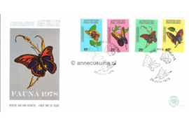 Nederlandse Antillen (Postdienst) NVPH E112 (E112PO) Onbeschreven 1e Dag-enveloppe Fauna, vlinders 1978