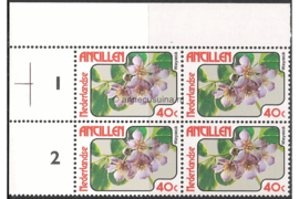 Nederlandse Antillen NVPH 582 Postfris (40 cent) (Blokje van vier) HOEKSTUK Flora 1978