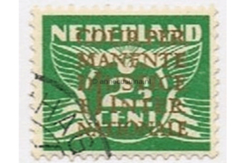 Nederland NVPH D10 Gestempeld (2 1/2 cent) Opdruk COUR PERMANENTE DE JUSTICE INTERNATIONALE in goud op zegels van de uitgifte 1926-1935, 1926-1939 en 1933