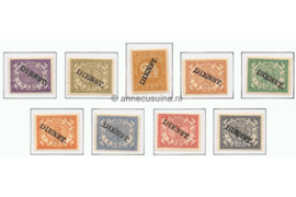 Nederlands-Indië NVPH D8-D16  Gestempeld Frankeerzegels der uitgifte 1883 overdrukt in zwart