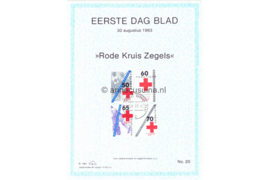 Nederland Huisman EDB20 (NVPH 1289-1292) Eerstedagblad Rode Kruis 1983