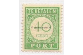 Curaçao NVPH P29 Gestempeld (40 cent) Cijfer en waarde in groen 1915