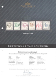 Nederland NVPH 454-459 Postfris GECERTIFICEERD FOTOLEVERING Prinsessenzegels 1946