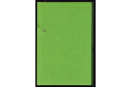 2eHands / Zeer Nette Staat Groen met gouden postzegel Mini Insteekboek 10 Witte Bladzijden / 6 Pergamijn Stroken / Pergamijn tussenbladen