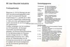 Republiek Suriname Zonnebloem Presentatiemapje PTT nr 114 (Postzegelboekje) Postfris Postzegelmapje 80 Jaar Suralco Bauxiet Industrie. Postzegelboekje nr. 9. Afbeeldingen van de bauxietwinning naar aquarellen van Michel Pawiroredjo 1996