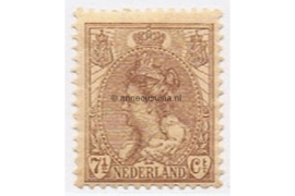 Nederland NVPH 61 Ongebruikt (7 1/2 cent) Koningin Wilhelmina (bontkraag) 1899-1921