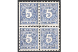 Nederlands Indië NVPH 22 Ongebruikt (5 cent) (Blokje van vier) Cijfer 1883-1890