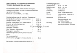 Republiek Suriname Zonnebloem Presentatiemapje PTT nr 126 Postfris Postzegelmapje De ingebruikneming van de veerboot 'De Canawaima' voor de bootverbinding op de Corantijnrivier tussen Suriname en Guyana 1998
