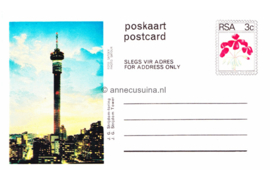 Zuid-Afrika Onbeschreven Poskaart / Postcard J.G. Strijdom-toring / J.G. Strijdom Tower in plastic beschermhoesje