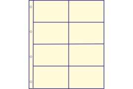 Hagelnieuw & Afgeprijsd! Hartberger GMI8R Ivoorwitte tussenbladen met vakken (voor tussen GM8 Coicard bladen) (10 stuks)