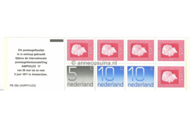 Nederland NVPH PB 22b Gestempeld Postzegelboekje 1 x 5ct + 2 x 10ct cijfer Crouwel + 5 x 55ct Juliana Regina 1977