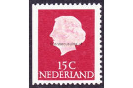 Nederland NVPH 619bJ Postfris Linkerzijde ongetand; Fosforescerend papier (15 cent) Koningin Juliana (en profil) 1971
