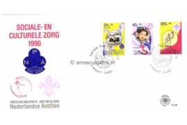 Nederlandse Antillen NVPH E218 Onbeschreven 1e Dag-enveloppe Cultuurzegels 1990