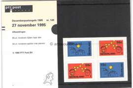 Nederland NVPH M145 (PZM145) Postfris Postzegelmapje Decemberzegels 1995