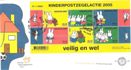 Nederland NVPH E522 Onbeschreven 1e Dag-enveloppe Blok Kinderzegels 2005