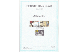 Nederland Huisman EDB27 (NVPH 1309-1311) Eerstedagblad Filacento 1984