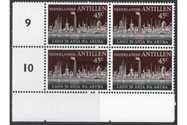 Nederlandse Antillen NVPH 494 Postfris (45 cent) (Blokje van vier) HOEKSTUK 50 jaar olie-industrie Aruba 1974