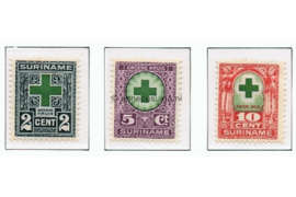 Suriname NVPH 127-129 Postfris Groene Kruiszegels 1927