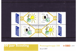 Nederland NVPH M358 (PZM358) Postfris Postzegelmapje Europa, 100 jaar scouting 2007