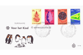 Suriname (Windroos) NVPH E116 (E116W) Onbeschreven 1e Dag-enveloppe Kinderpostzegels 1975