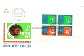Nederlandse Antillen (Palmboom) NVPH E82 (E82P) Onbeschreven Blok Kinderpostzegels 1973