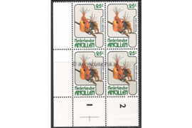 Nederlandse Antillen NVPH 581 Postfris (25 cent) (Blokje van vier) HOEKSTUK Flora 1978