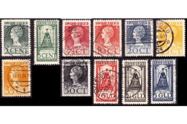 EXCLUSIEF! Nederland NVPH 121-131 Gestempeld FOTOLEVERING 25 jarig regeringsjubileum koningin Wilhelmina 1923