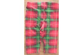 Setje bestaande uit shirtje rood, korte mouw en legging Schotse ruit