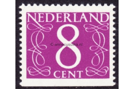 Nederland NVPH 468H Postfris Onderzijde ongetand; Gewoon papier (8 cent) Cijfer van Krimpen  1946-1957