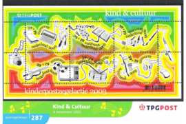 Nederland NVPH M287 (PZM287) Postfris Postzegelmapje Blok Kinderzegels; Kind en Cultuur 2003