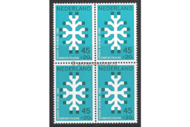 Nederland NVPH 929 Postfris (45 + 20 cent) (Blokje van vier) Kankerbestrijding 1969
