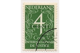 Nederland NVPH D26 Gestempeld (4 cent) COUR INTERNATIONALE DE JUSTICE Van Krimpen 1950