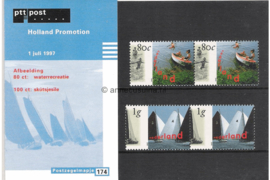 Nederland NVPH M174 (PZM174) Postfris Postzegelmapje Nederland Waterland 1997