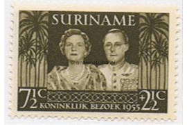 Suriname NVPH 324 Postfris Koninklijk bezoek 1955