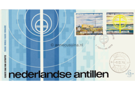 Nederlandse Antillen (Lion) NVPH E59 (E59L) Onbeschreven 1e Dag-enveloppe Vijf jaar Radio Bonaire 1970