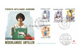 Nederlandse Antillen (Palmboom) NVPH E44 (E44P) Kinderpostzegels, Huishouden 1966