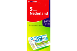 Nederland NVPH PB68 Gestempeld Postzegelboekje Vijf voor Nederland (1991), zelfklevend 2001