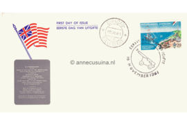 Nederlandse Antillen NVPH E18d (Uitgave met Amerikaanse vlag, plaquette) Onbeschreven 1e Dag-enveloppe Andrea Doria 1961