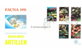Nederlandse Antillen NVPH E227 Onbeschreven 1e Dag-enveloppe Fauna 1991