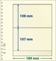 Hagelnieuw & Afgeprijsd! Lindner T-Blanco blad met 2 stroken (Lindner 802215P) (per 10 stuks)