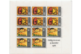 Nederland NVPH 854 Postfris (ONGEVOUWEN Exemplaar!) Blok Kinderzegels, kindertekeningen 1965