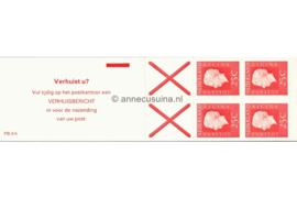 Nederland NVPH PB 9h Postfris Postzegelboekje 4 x 25ct Juliana Regina 1971